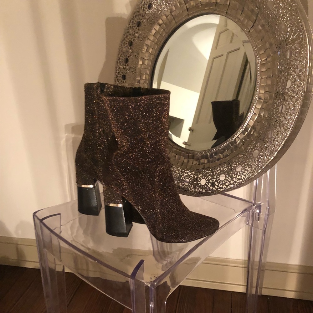 Metallic booties